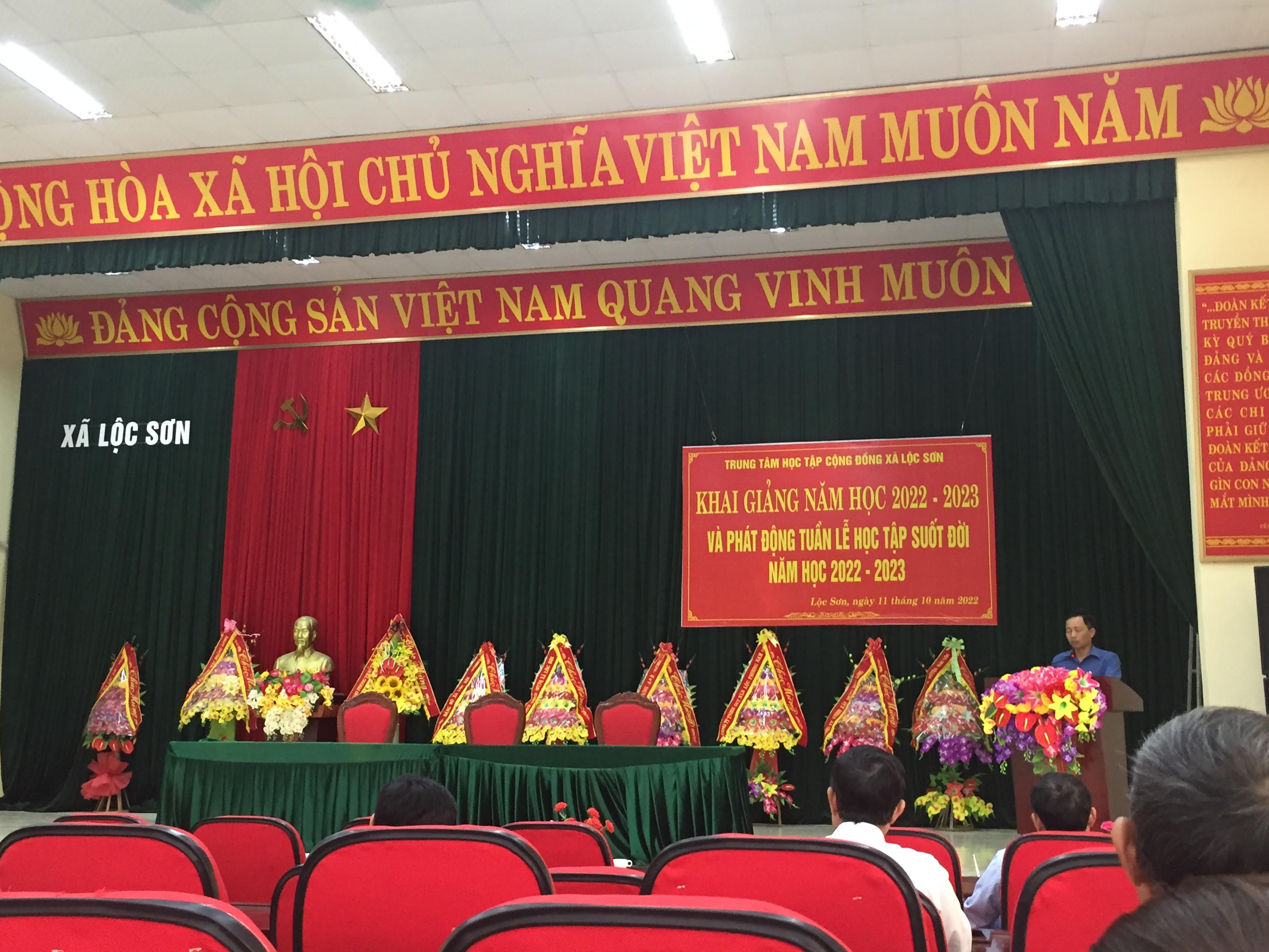 Trung tâm học tập cộng đồng xã Lộc Sơn tổ chức Lễ khai giảng năm học 2022-2023 Và hưởng ứng tuần lễ Học tập suốt đời năm 2022