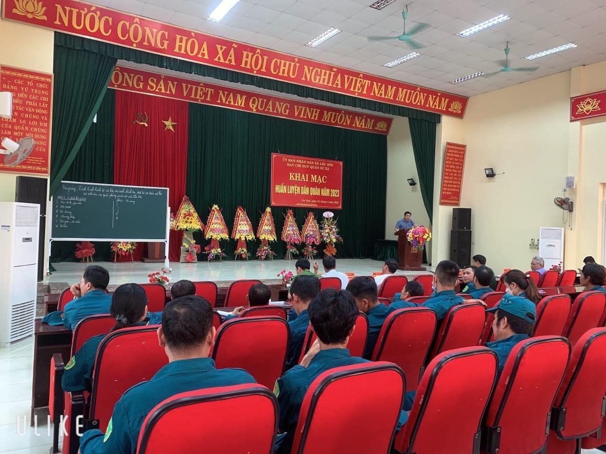 Xã Lộc Sơn Khai mạc huấn luyện dân quân cơ động, dân quân tại chỗ năm 2023