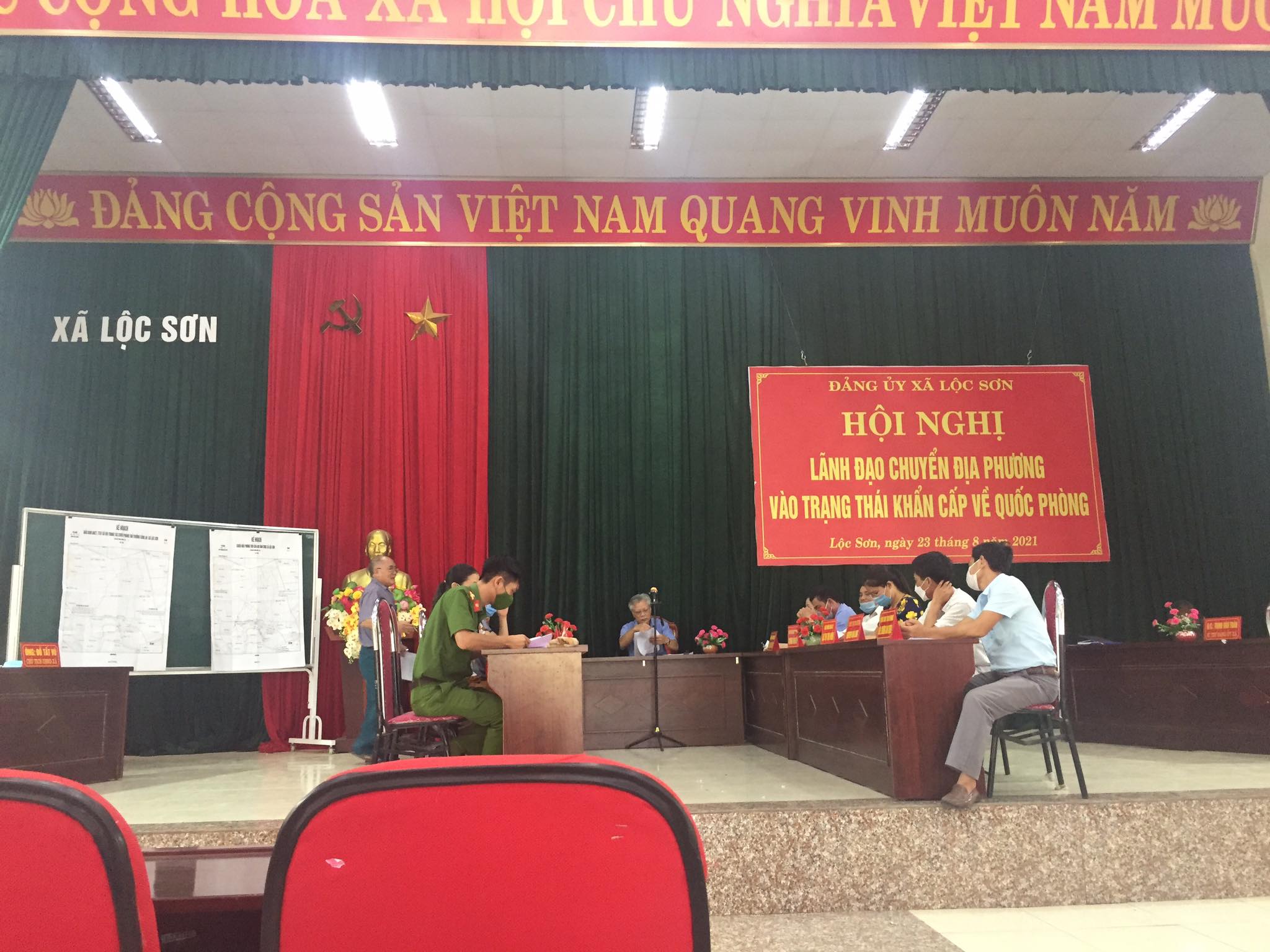 Xã Lộc Sơn tổ chức diễn tập chiến đấu phòng thủ năm 2021